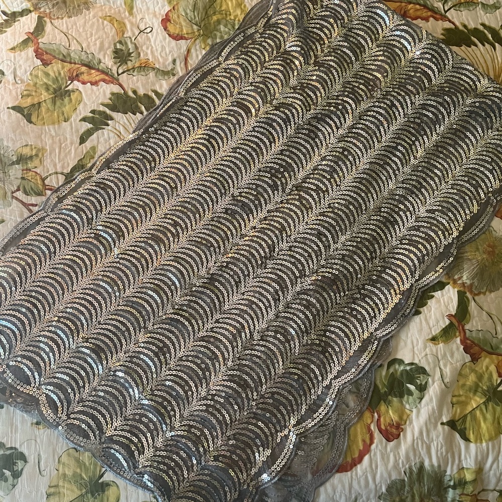 Sequined Wrap Scarf (Width: 22”, Length: 70”)
